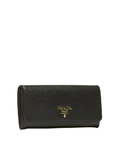 Shop Prada Wallet In Nero