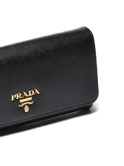 Shop Prada Wallet In Nero