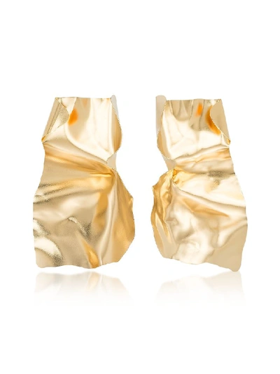 Shop Bj0rg You Were Clear & Calm Earrings In Gold
