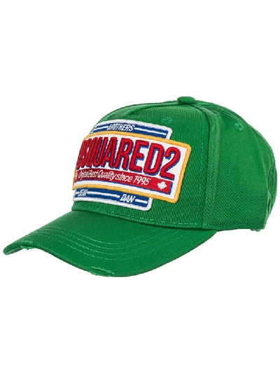 Shop Dsquared2 Caten Twins Baseball Cap In Smeraldo