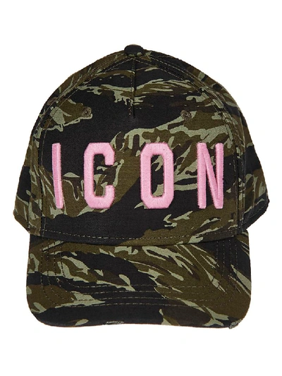 Shop Dsquared2 Camouflage Cap In Multicolor