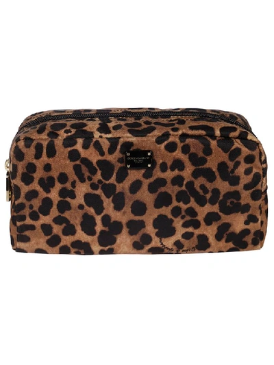 Shop Dolce & Gabbana Leopard Print Long Beauty Case