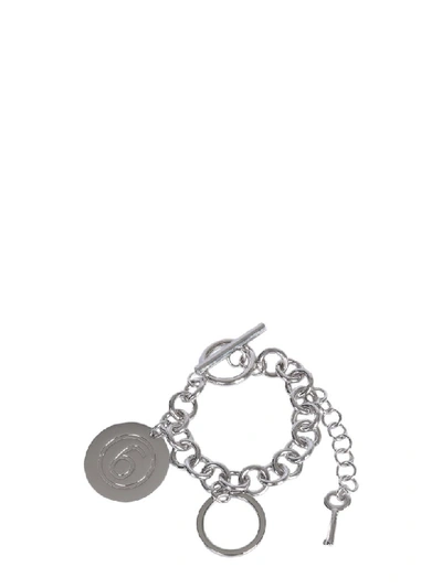 Shop Mm6 Maison Margiela Chain Bracelet In Argento
