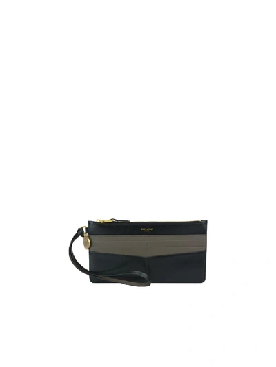 Shop Givenchy Zipped Card Case With Wristlet In Black/grey