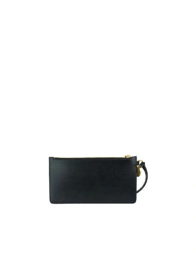 Shop Givenchy Zipped Card Case With Wristlet In Black/grey