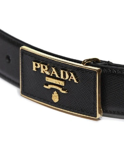 Shop Prada Belt In Nero
