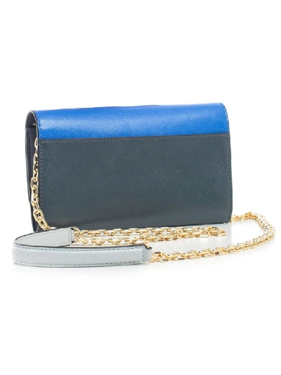 Shop Marc Jacobs Double J Wallet In Dazzling Blue Multi