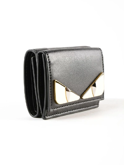 Shop Fendi Eye Logo Wallet In Kur Nero