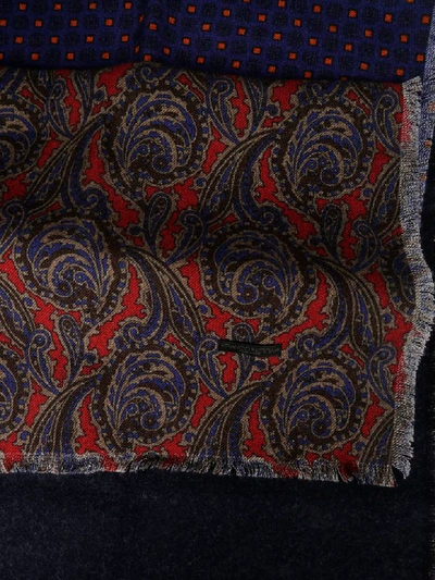 Shop Franco Ferrari Floral Scarf In Fantasy Blue