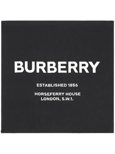 Shop Burberry Horseferry Scarf In Black