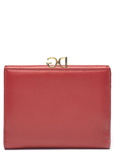 Shop Dolce & Gabbana French Flap Wallet In Red