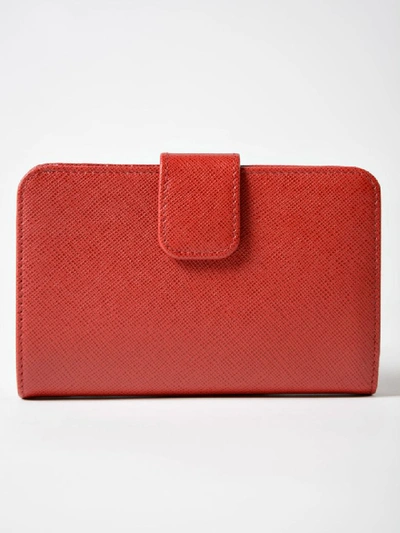 Prada Logo-plaque Folding Wallet In Z Fuoco