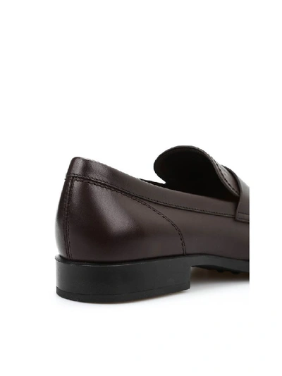 Shop Tod's Loafers In Brown