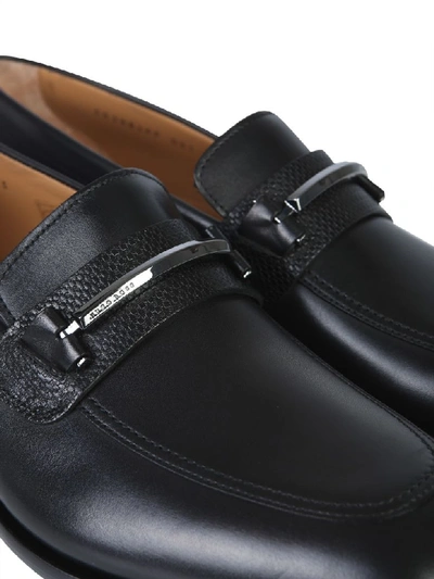 Shop Hugo Boss Bristol Business Moccasins In Black