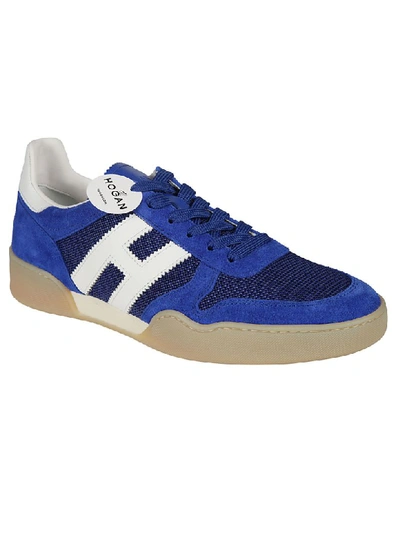 Shop Hogan H357 Sporty Sneakers In Blu Royale/genziana/bianco