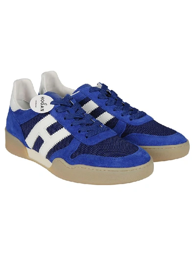 Shop Hogan H357 Sporty Sneakers In Blu Royale/genziana/bianco