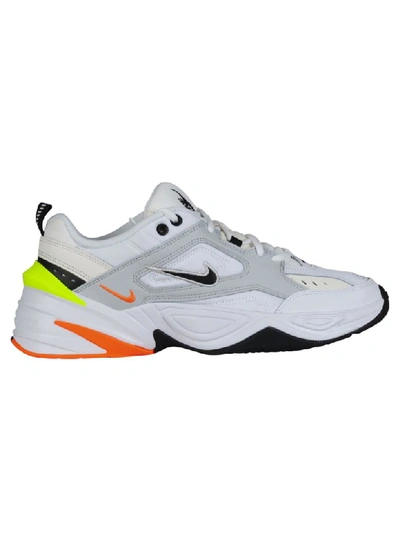 Shop Nike M2k Tekno In Bianco/arancio