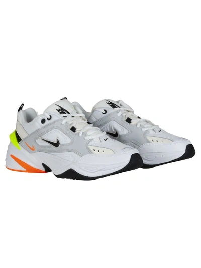 Shop Nike M2k Tekno In Bianco/arancio