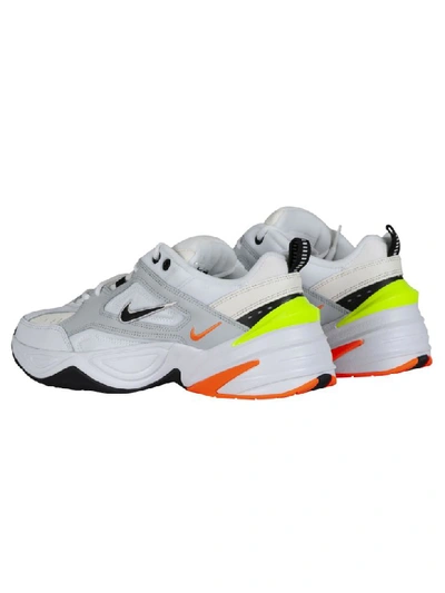 Shop Nike M2k Tekno In Bianco/arancio