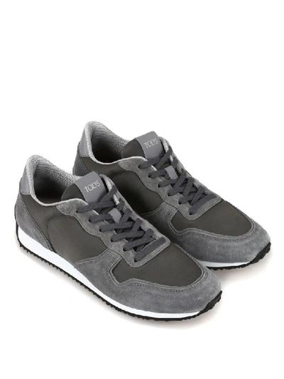 Shop Tod's Laced Shoes In Grey