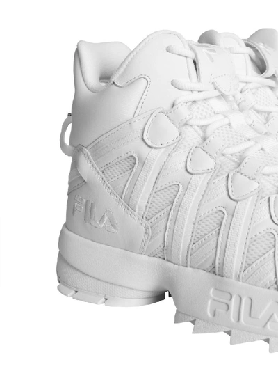 Shop Fila D-stack Cage Crossover Sneakers In Bianco
