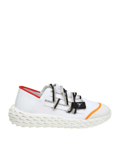 Shop Giuseppe Zanotti Design Sneakers Urchin In Rubberized Leather White Color