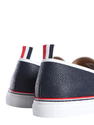 Shop Thom Browne Slip-on Sneakers In Blu