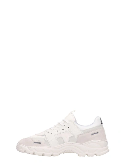 Shop Ami Alexandre Mattiussi White Fabric Lucky 9 Running Sneakers