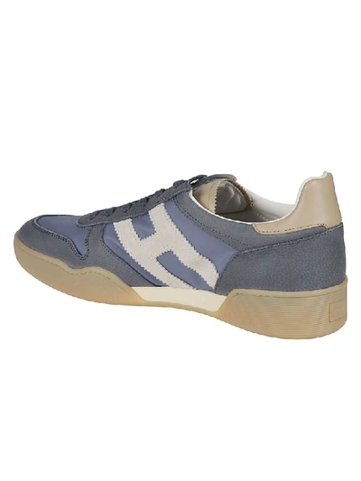Shop Hogan H357 Sporty Sneakers In Edl Jeans/blu Denim Chiaro/bianco