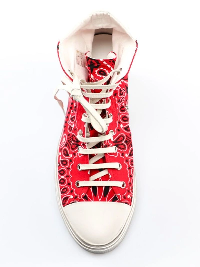 Shop Saint Laurent High-cut Sneakers In Red/white