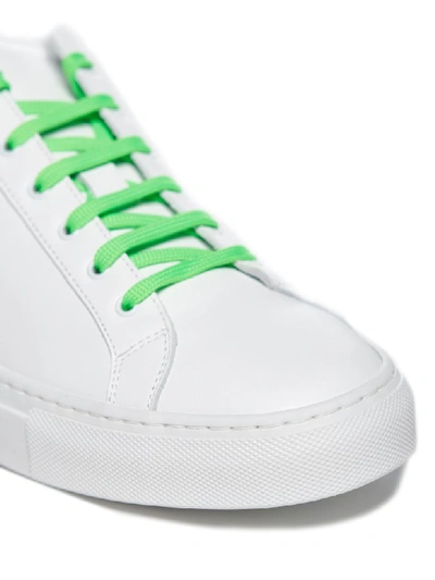 Shop Common Projects Contrast Sneakers In Bianco Verde Fluo