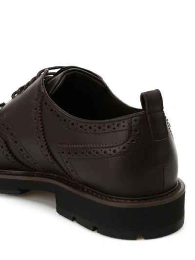 Shop Tod's Laced Shoes In Brown