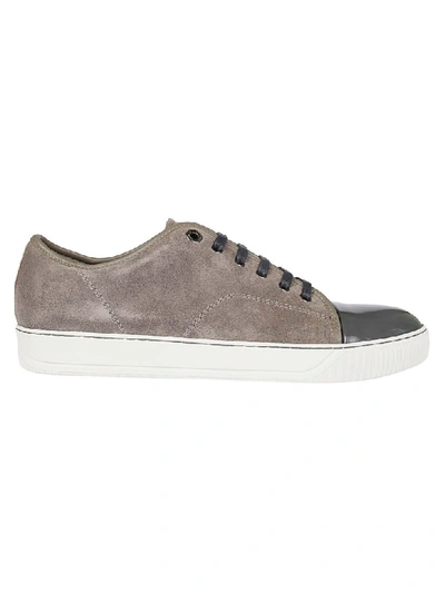 Shop Lanvin Round Toe Sneakers In Gray