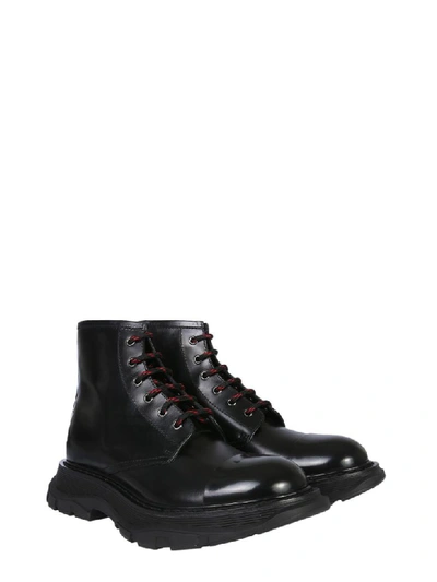 Shop Alexander Mcqueen Boots With Tread Sole In Black