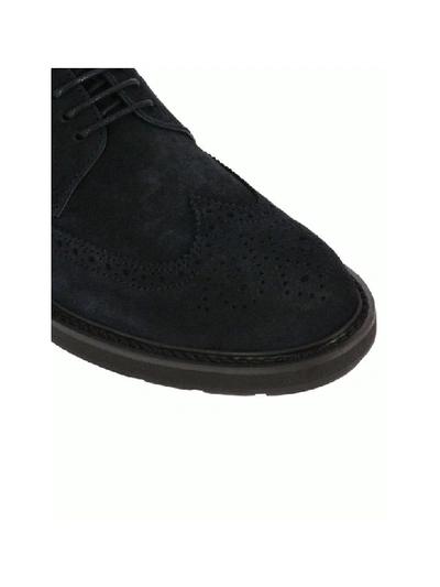 Shop Tod's Laced Shoes In Dark Blue