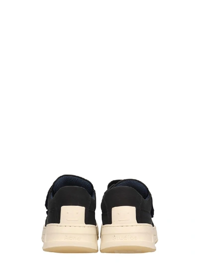 Shop Acne Studios Perey Black Leather Sneakers