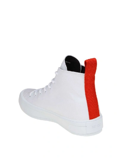 Shop Kenzo Sneakers K Street In Fabric White Color