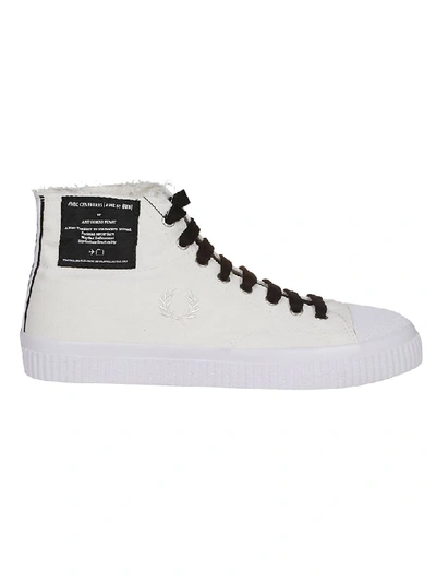 Shop Fred Perry Hughes Hi-top Sneakers In Snow White