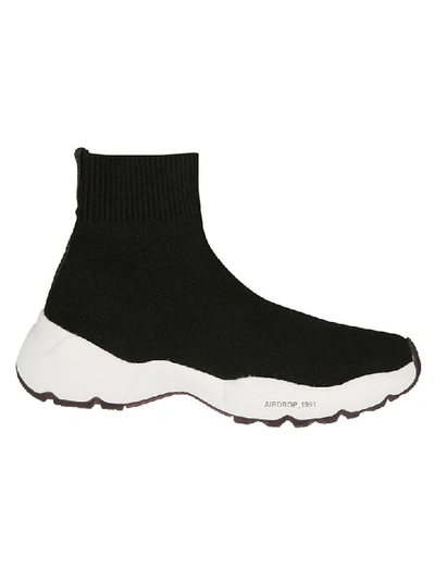 Shop Oxs Airdrop Sock Sneakers In Nero