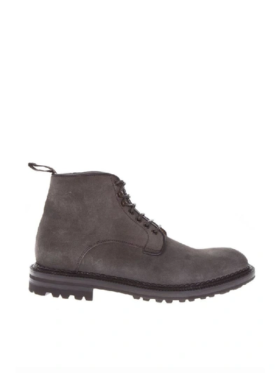Shop Green George Grey Suede Ankle Boots