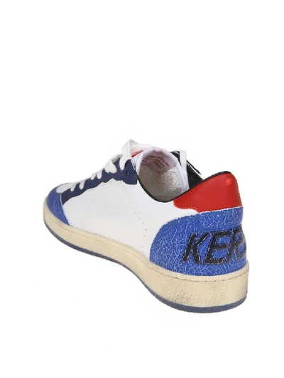 Shop Golden Goose Sneakers Ball Star In White / Red / Blue Leather In Navy/red