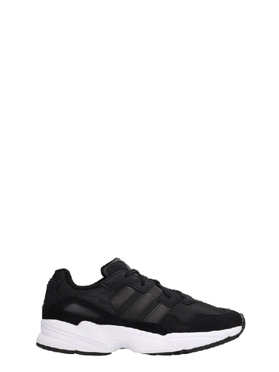 Shop Adidas Originals Yung-96 Sneakers Suede And Mesh Black