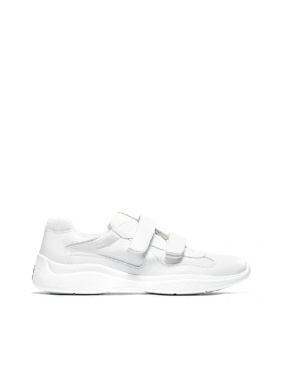 Shop Prada Sneakers In Bianco