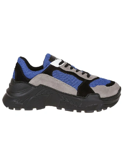 Shop Balmain Jace Technical Sneakers In Saa Multico/bleu