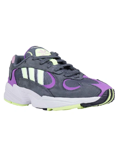 Shop Adidas Originals Yung Sneakers In Legend Ivy Yellow Purple