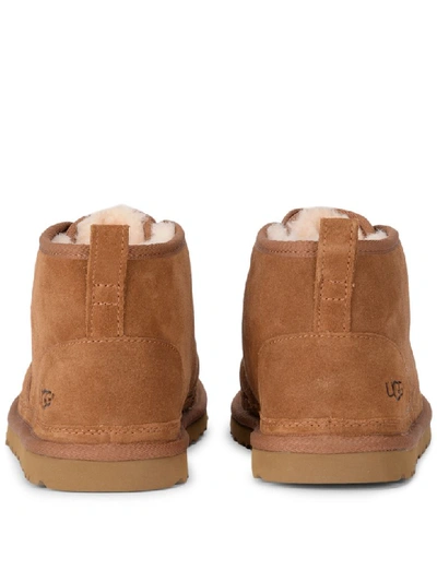 Shop Ugg Neumel Brown Suede Ankle Boots In Marrone