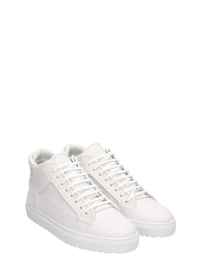 Shop Etq. Etq White Leather Mid 02 Trainers