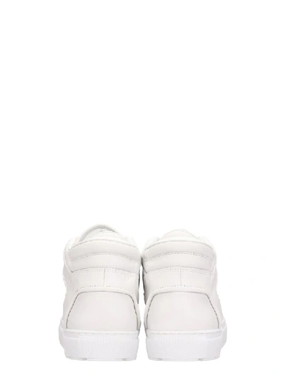 Shop Etq. Etq White Leather Mid 02 Sneakers