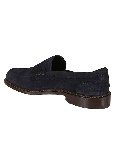 Shop Tricker's Vintage Loafers In Navy