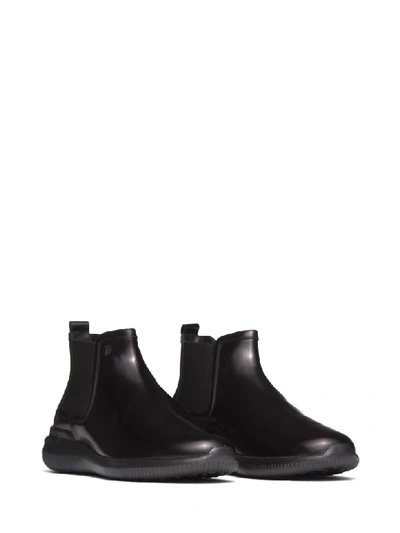 Shop Tod's Ankle Boots In Black Smooth Leather B In Nero